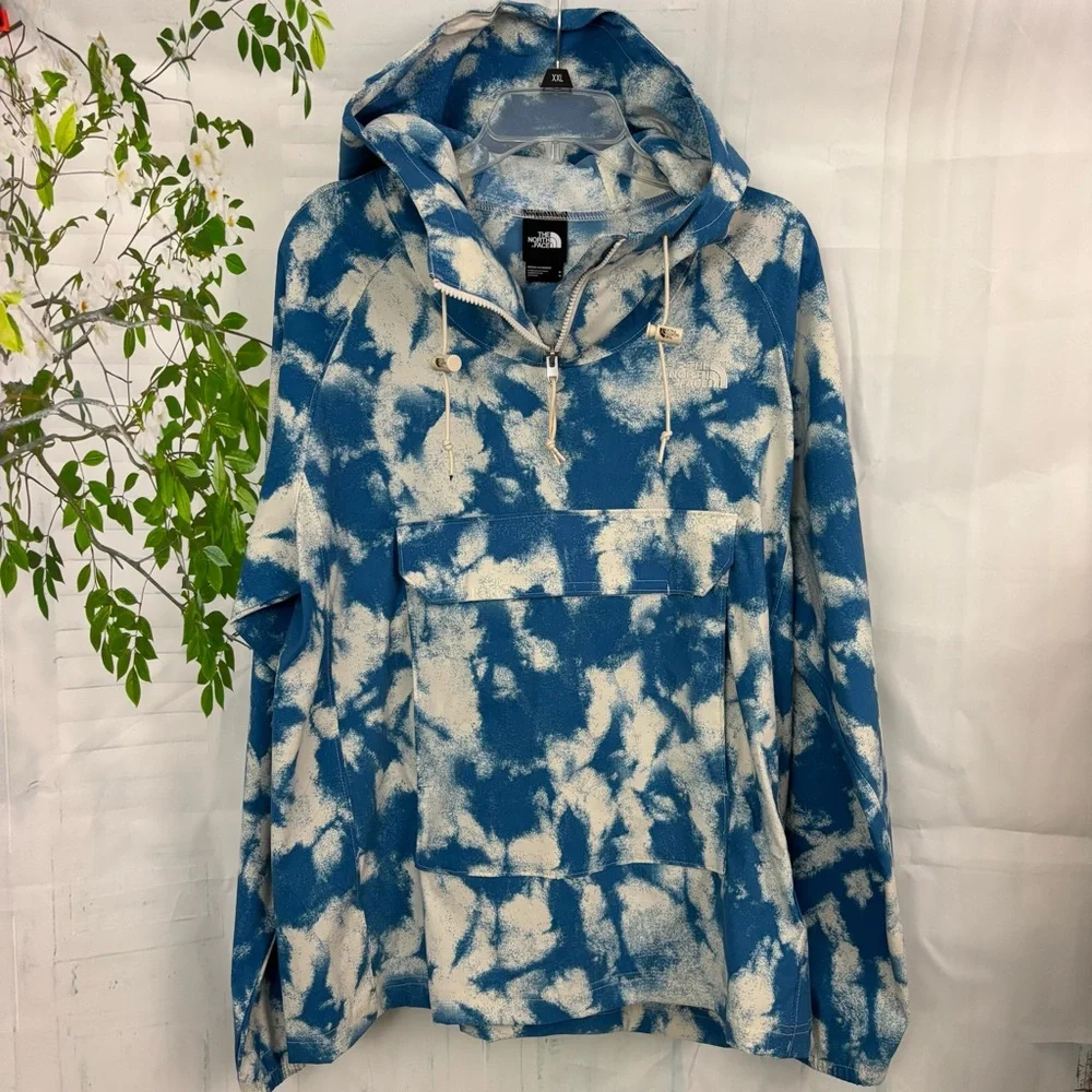The North Face Printed Class V Pullover Anorak in Vintage Indigo Mushroom Abyss